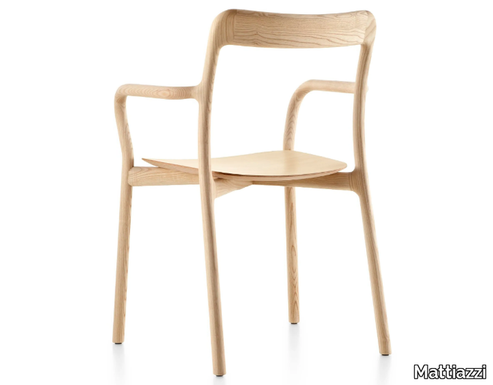 MC2 BRANCA - Ash chair with armrests _ Mattiazzi