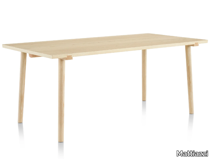 MC13 FACILE - Rectangular ash dining table _ Mattiazzi