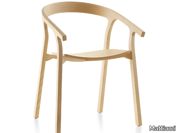 MC1 HE SAID - Ash chair with armrests _ Mattiazzi