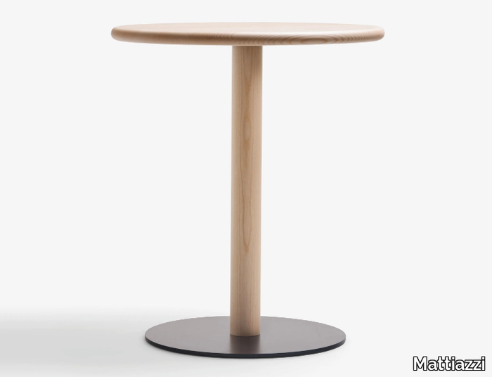 MC5 SOLO - Round solid wood table _ Mattiazzi