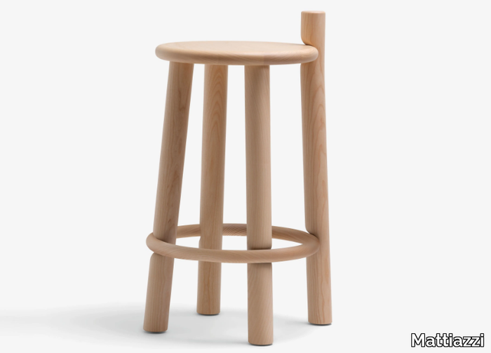 MC27 DOPO - High ash stool with footrest _ Mattiazzi