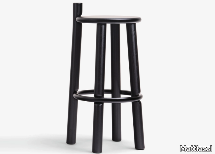 MC27 DOPO - High ash stool with metal footrest _ Mattiazzi