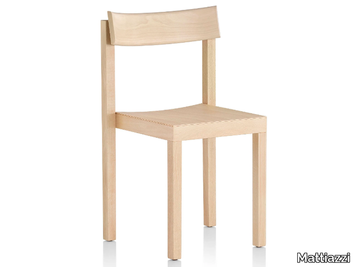 MC14 PRIMO - Stackable beech chair open back _ Mattiazzi