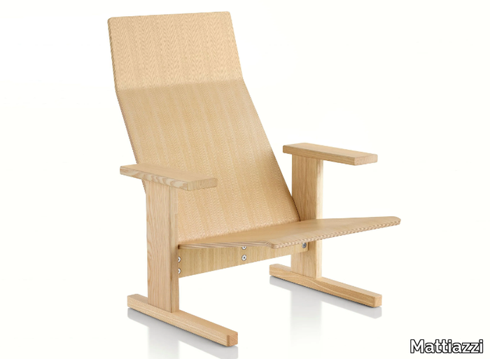 MC15 QUINDICI - Ash armchair with armrests _ Mattiazzi