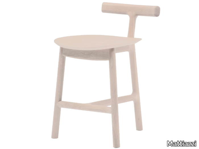 MC7 RADICE - Low ash stool with back _ Mattiazzi