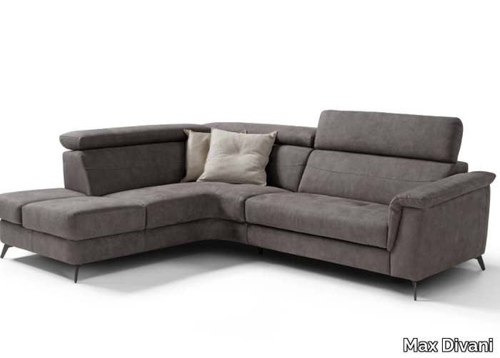 LOREN - Corner relaxing leather sofa _ Max Divani