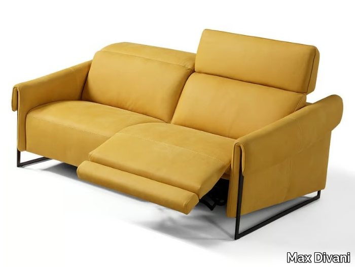 SELFIE - Recliner 3 seater leather sofa _ Max Divani