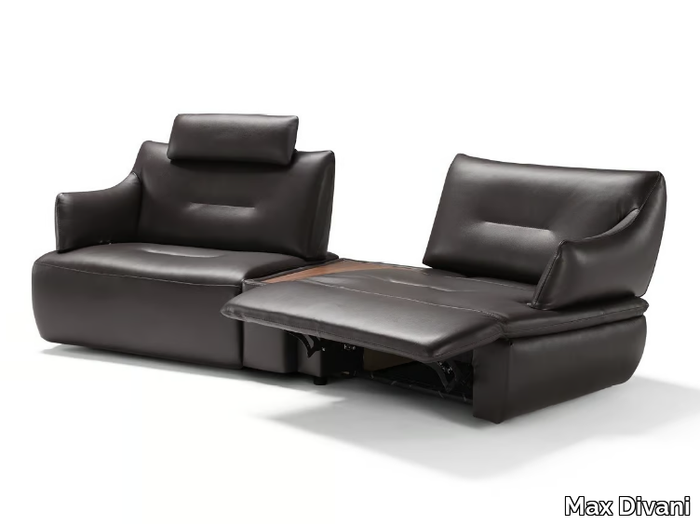 SPECIALE - 2 seater relaxing leather sofa _ Max Divani