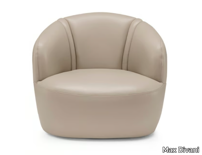 EMBER - Swivel leather armchair _ Max Divani