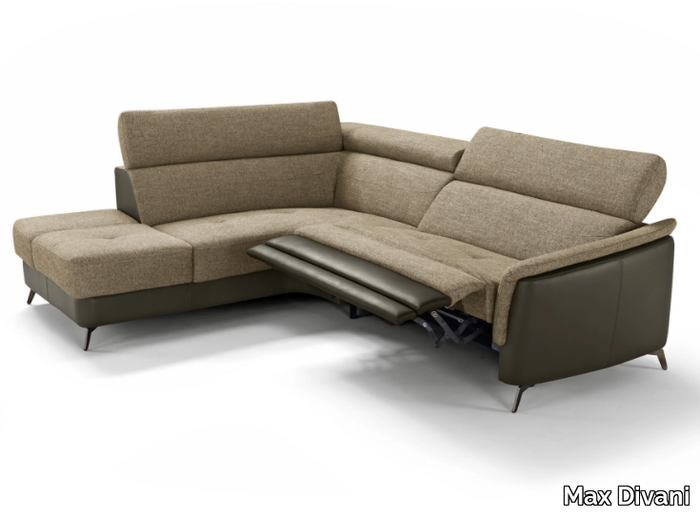 SPIKE - Corner recliner fabric sofa _ Max Divani