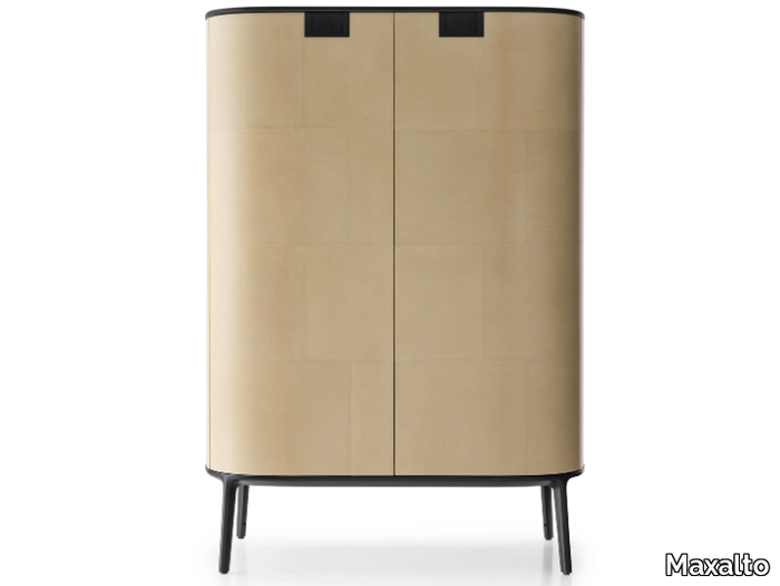 TESAURUS - Wooden highboard with doors _ Maxalto