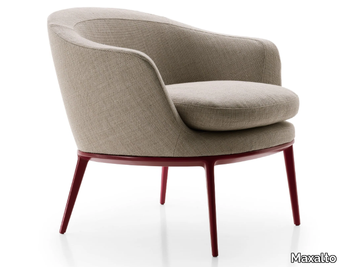 CARATOS - Upholstered fabric easy chair with armrests _ Maxalto