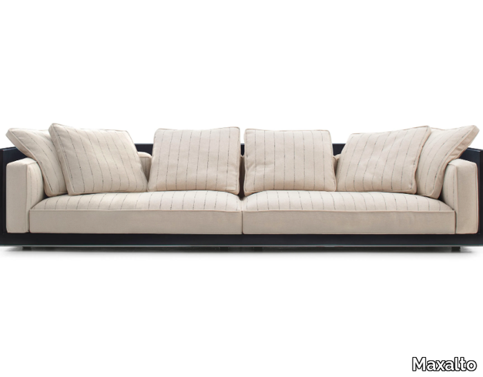 FLORIUS - 4 seater fabric sofa with wooden structure _ Maxalto