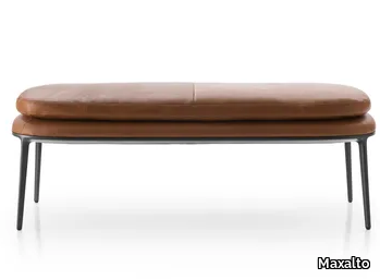 CARATOS - Upholstered leather bench _ Maxalto