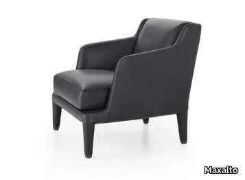 NIDUS - Leather armchair with armrests _ Maxalto