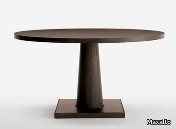 CONVIVIO - Round oak table _ Maxalto