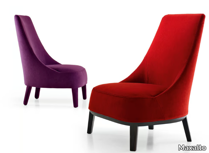 FEBO - Upholstered fabric armchair high-back _ Maxalto