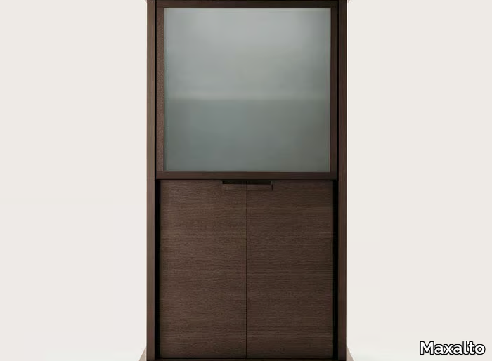 INCIPIT - Wood and glass display cabinet _ Maxalto