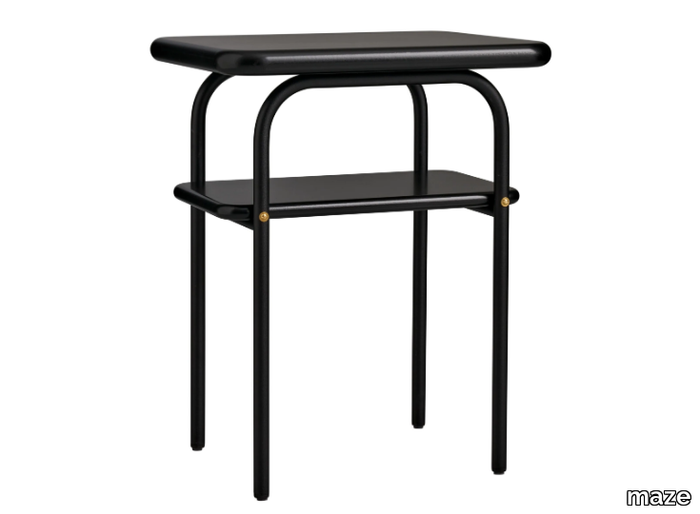 ANYPLACE - Painted metal high side table with integrated magazine rack _ maze