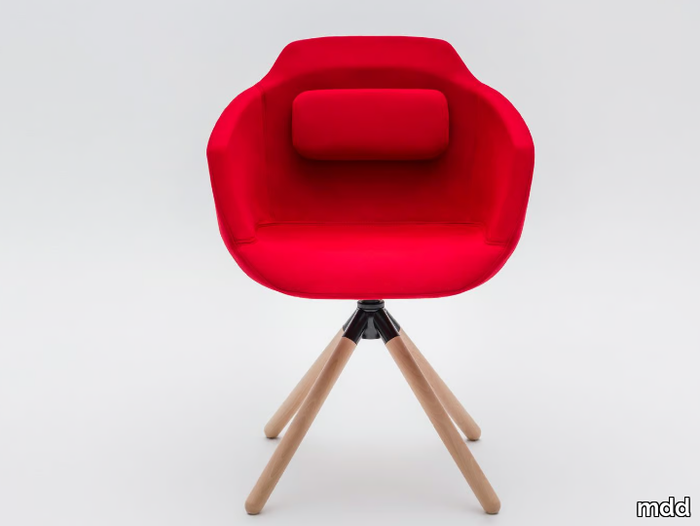 ULTRA UFP9 - Swivel trestle-based fabric chair with armrests _ mdd