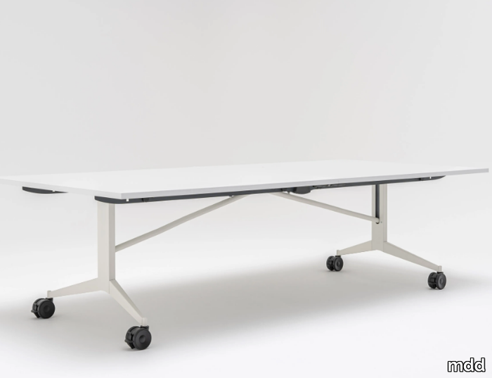 PLEX - Folding rectangular composite wood meeting table _ mdd