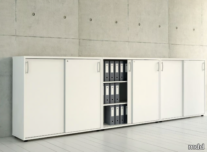 STANDARD - Low office storage unit with sliding doors _ mdd