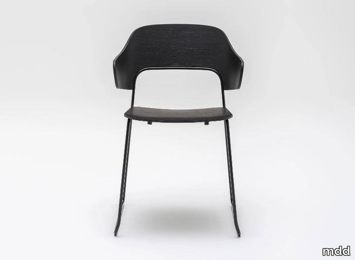 AFI - Stackable sled base chair with armrests _ mdd