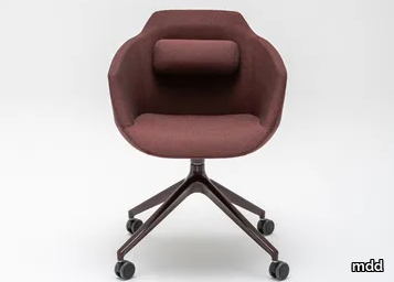 ULTRA UFP4K - Swivel upholstered fabric chair with castors _ mdd