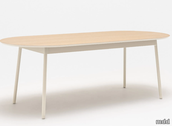 UNIT - Oval wood veneer meeting table _ mdd