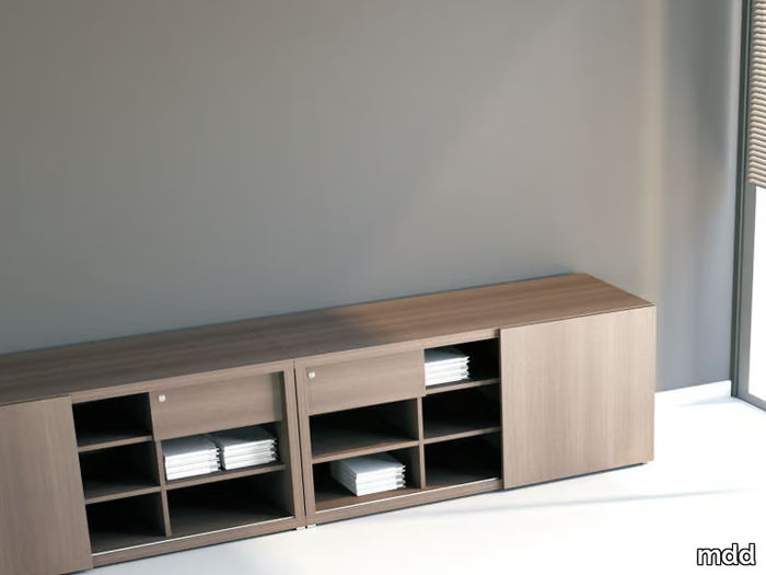 MITO - Low office storage unit with sliding doors _ mdd