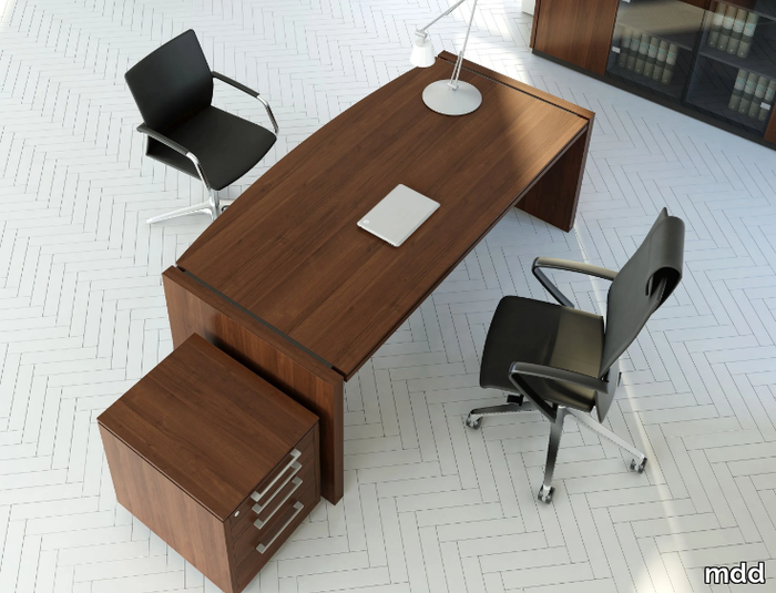 STATUS - Rectangular melamine-faced chipboard office desk _ mdd