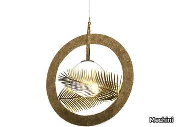 ROUND - Wrought iron pendant lamp _ Mechini