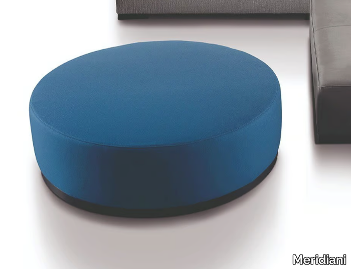 BRONS - Round fabric pouf with removable lining _ Meridiani