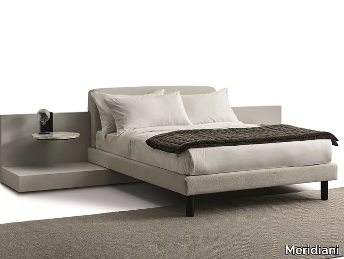 CLIFF - Fabric double bed with removable cover with upholstered headboard _ Meridiani