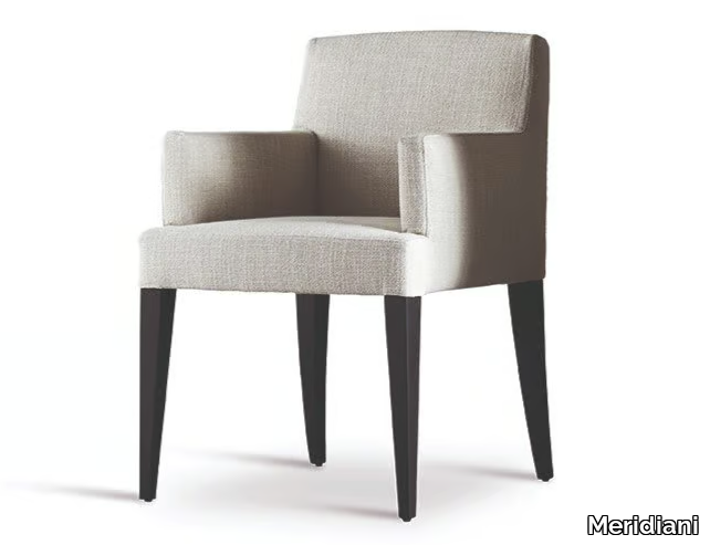 CRUZ - Upholstered chair with armrests _ Meridiani