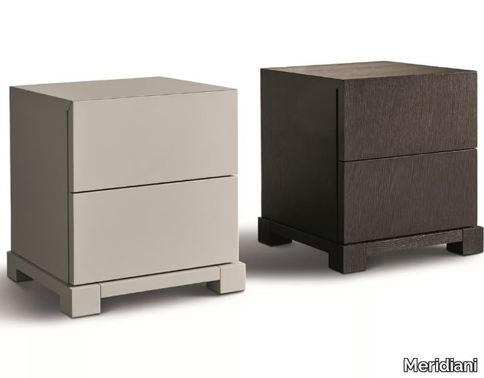 DOUGLAS - Wooden bedside table with drawers _ Meridiani