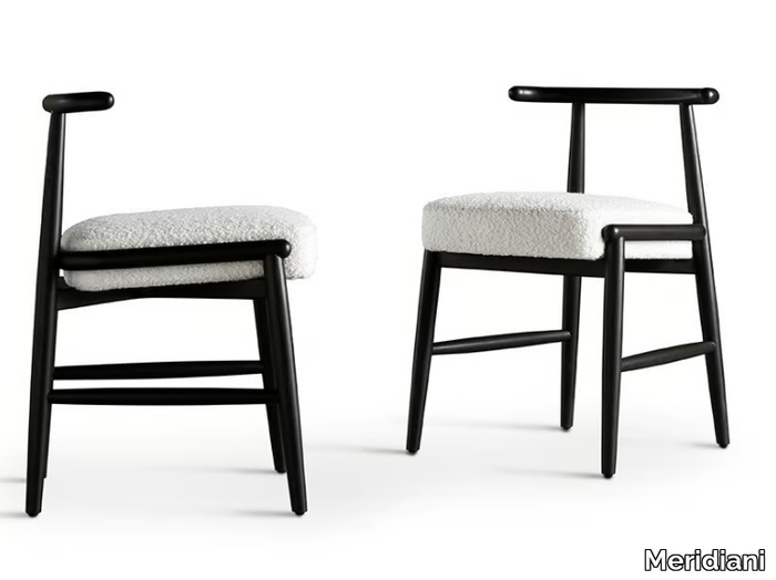 EMILIA - Ash chair with removable cover _ Meridiani