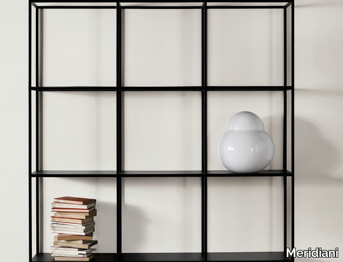 HARDY - Open wall-mounted metal bookcase _ Meridiani