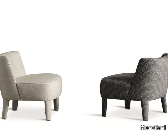 ISABELLE - Fabric easy chair with removable cover _ Meridiani