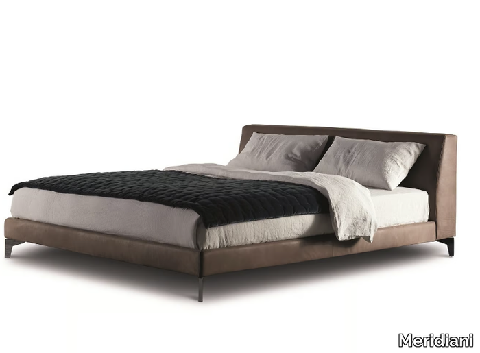 LOUIS UP - Double bed with upholstered headboard _ Meridiani