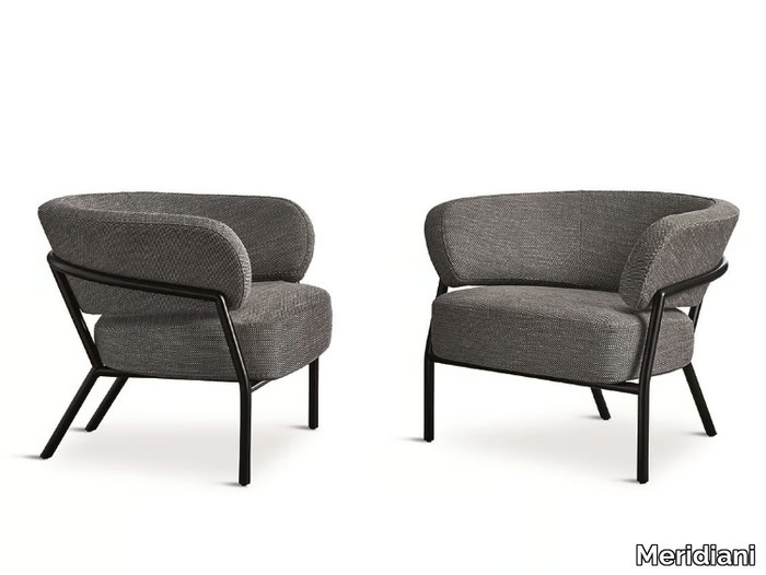 NANÌ - Fabric armchair with armrests _ Meridiani