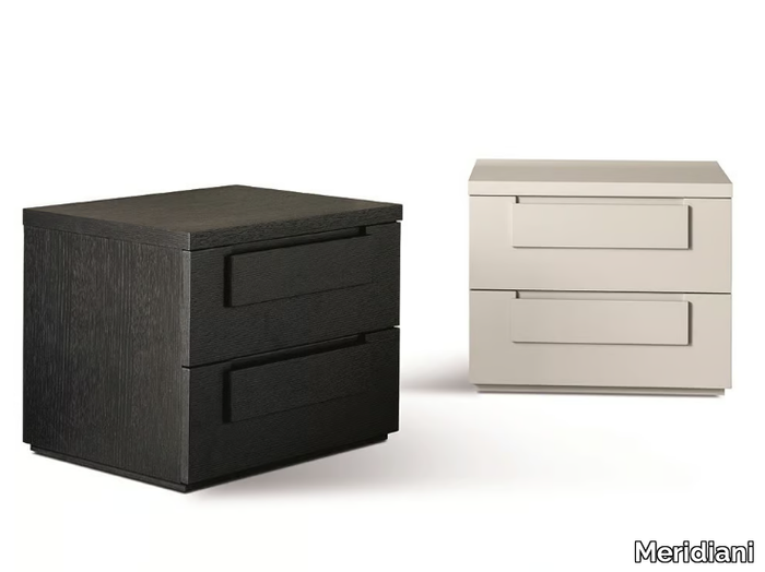 NOTE - Wooden bedside table with drawers _ Meridiani