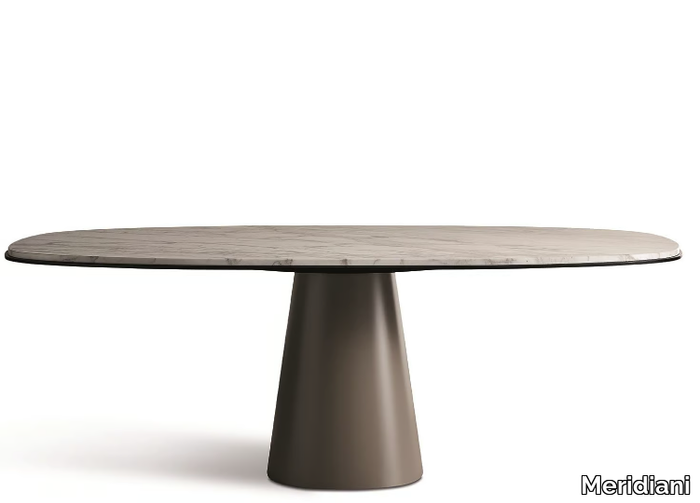 OWEN - Rectangular marble dining table _ Meridiani