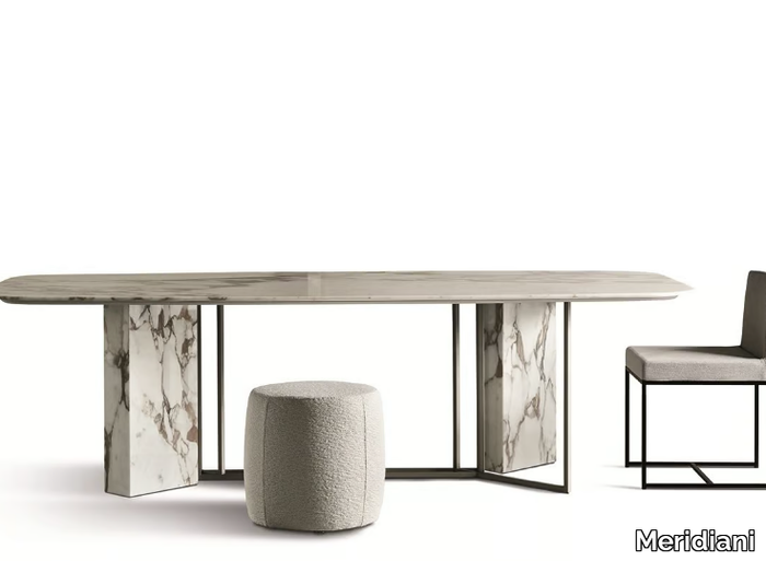 PLINTO - Marble table _ Meridiani