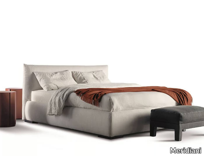 SCOTT - Fabric double bed with removable cover _ Meridiani