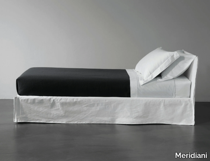 FOX - Fabric single bed with removable cover _ Meridiani