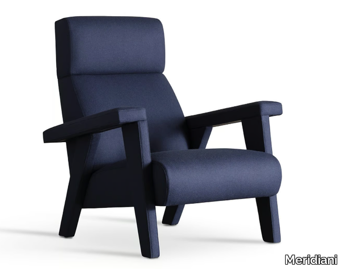 NORA - Fabric armchair with armrests _ Meridiani