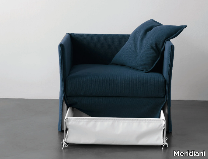 FOX - Fabric armchair bed with removable cover _ Meridiani