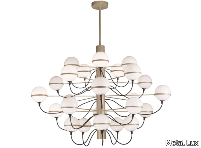 GIRO - LED glass chandelier _ Metal Lux