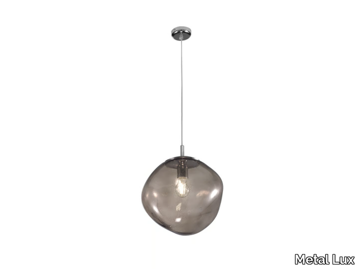 SAXA - Glass pendant lamp _ Metal Lux